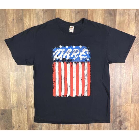 Fruit of the Loom Other - Dare Vintage Keep Kids Off Drugs American Flag Shirt Fruit of the Loom Large.